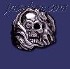 Sterling Silver Hooded Skull w/One Eye Ring sz 13