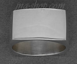 Sterling Silver Plain HP Square Band Ring 13mm sz 14