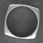 Sterling Silver Plain HP Square Band Ring 13mm sz 9