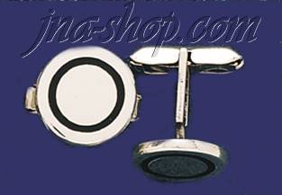 Sterling Silver Round Cufflinks - Click Image to Close