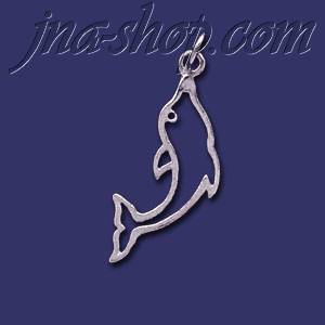 Sterling Silver Whale/Dolphin Cutout Animal Charm Pendant - Click Image to Close