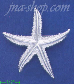 Sterling Silver Starfish Brooch Pin - Click Image to Close