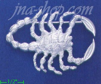 Sterling Silver Scorpion Brooch Pin - Click Image to Close
