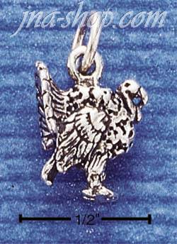 Sterling Silver TURKEY CHARM - Click Image to Close