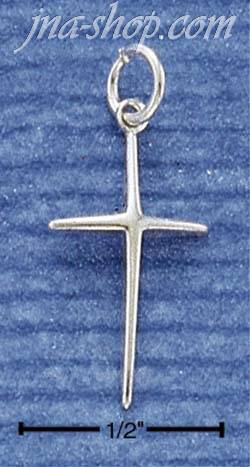 Sterling Silver SMALL DAINTY CROSS CHARM - Click Image to Close