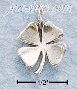 Sterling Silver FOUR LEAF CLOVER CHARM - Click Image to Close