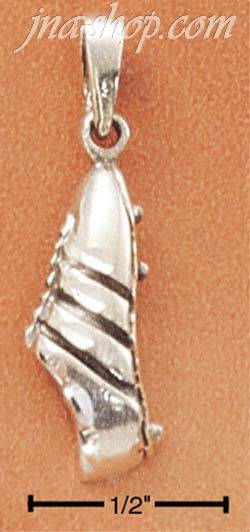 Sterling Silver DIAMOND CUT TRACK SHOE CHARM - Click Image to Close