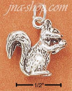 Sterling Silver SQUIRREL W/ NUT CHARM - Click Image to Close