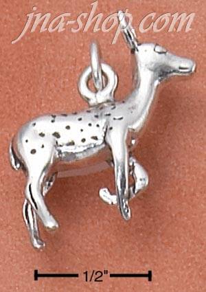 Sterling Silver FAWN CHARM - Click Image to Close