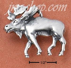 Sterling Silver MOOSE ON THE MOVE CHARM - Click Image to Close
