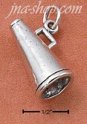 Sterling Silver 3-D MEGAPHONE CHARM - Click Image to Close