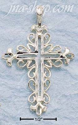 Sterling Silver LARGE DC OPEN FANCY FILIGREE CROSS - Click Image to Close