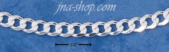 18" Sterling Silver 120 CURB CHAIN (5 MM) - Click Image to Close