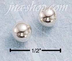 Sterling Silver 5MM BALL POST EARRINGS - Click Image to Close
