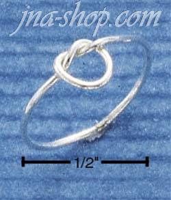 Sterling Silver HP LOOSE LOVE KNOT RING SIZES 4-10 - Click Image to Close