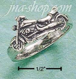 Sterling Silver SMALL MOTORCYCLE RING SIZES 5-10 - Click Image to Close