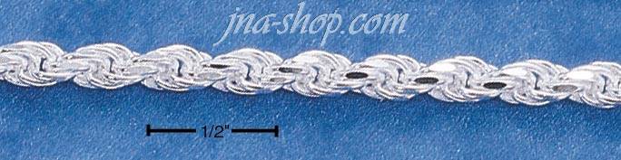 16" Sterling Silver 080 SOLID DC ROPE CHAIN (3.5MM) - Click Image to Close
