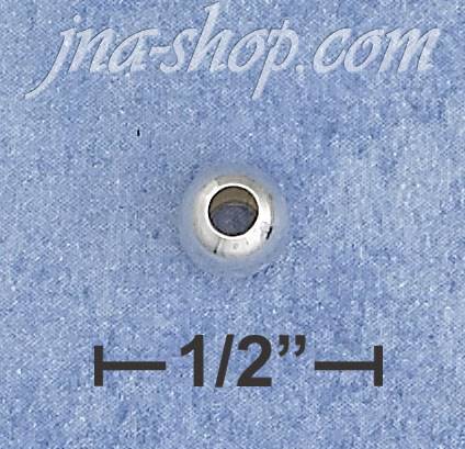 Sterling Silver 5MM HIGH POLISH SPACER BEAD W/ 2MM HOLE - Click Image to Close