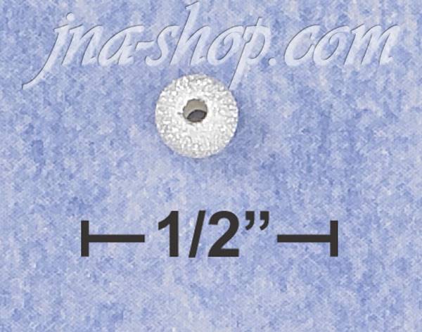 Sterling Silver 4MM STARDUST FINISH SPACER BEAD WITH 1.3MM HOLE - Click Image to Close