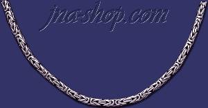 Sterling Silver 18" Byzantine Indonesian Handmade Toggle Necklac