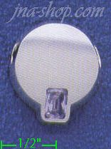 Sterling Silver CZ Charm Pendant