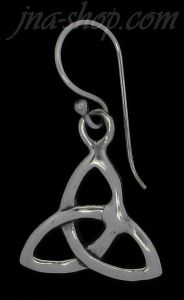 Sterling Silver CELTIC TRINITY KNOT FRENCH WIRE HOOK EARRINGS
