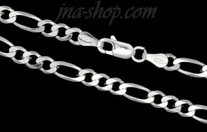 Sterling Silver 28" Figaro Chain 4mm