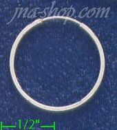 Sterling Silver 20mm Endless Hoop Earrings 1mm tubing