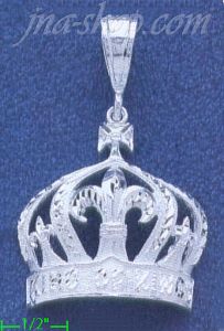 Sterling Silver DC Big Crown Charm Pendant