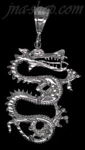 Sterling Silver DC Big Dragon Charm Pendant