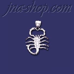 Sterling Silver DC Big Scorpion Charm Pendant