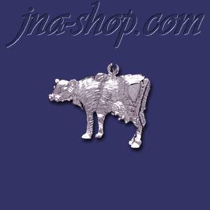 Sterling Silver Cow Animal Charm Pendant