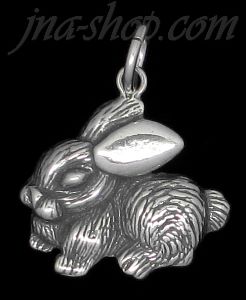 Sterling Silver Bunny Rabbit Animal Charm Pendant