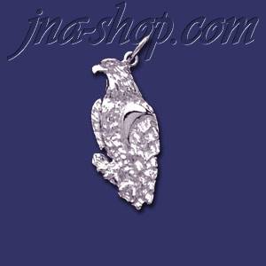 Sterling Silver Eagle on Branch Animal Charm Pendant