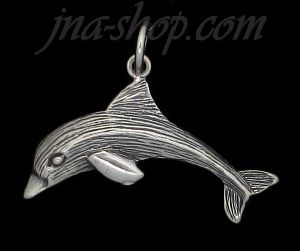 Sterling Silver Dolphin Animal Charm Pendant