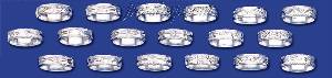 Sterling Silver 18 Wide Diamond-cut Band Rings Package