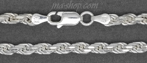 Sterling Silver 8" Rope Chain 4mm