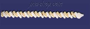 Sterling Silver 7" Stampato Two-Tone Bracelet 9mm