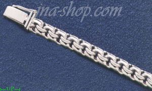 Sterling Silver 8" Handmade Bracelet 10mm