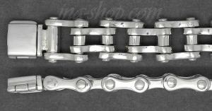 Sterling Silver 8.5" Bike Bicycle Chain Handmade Bracelet 15mm