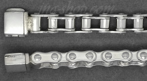 Sterling Silver 8" Bike Bicycle Chain Handmade Bracelet 8mm