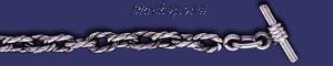 Sterling Silver 9" Rope Cable Handmade Bracelet 7mm