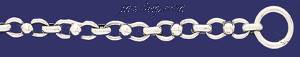 Sterling Silver 8" Infinity Knot w/Ball Handmade Bracelet 8mm