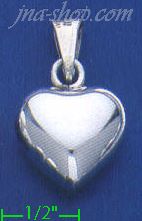 Sterling Silver Harmony Heart Bell Chime Charm Pendant 19mm
