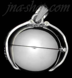 Sterling Silver 2-Picture Photo Ball Locket Charm Pendant
