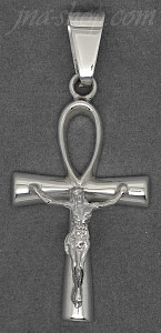 Sterling Silver Crucifix Ankh Ansate Cross Charm Pendant
