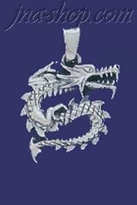 Sterling Silver Dragon Charm Pendant