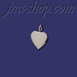 Sterling Silver Engravable Heart Charm Pendant