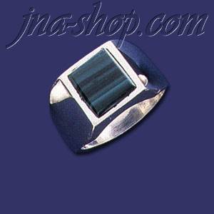 Sterling Silver Men's w/Stone Ring