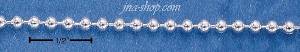 7" Sterling Silver 200 BEAD CHAIN (2MM)